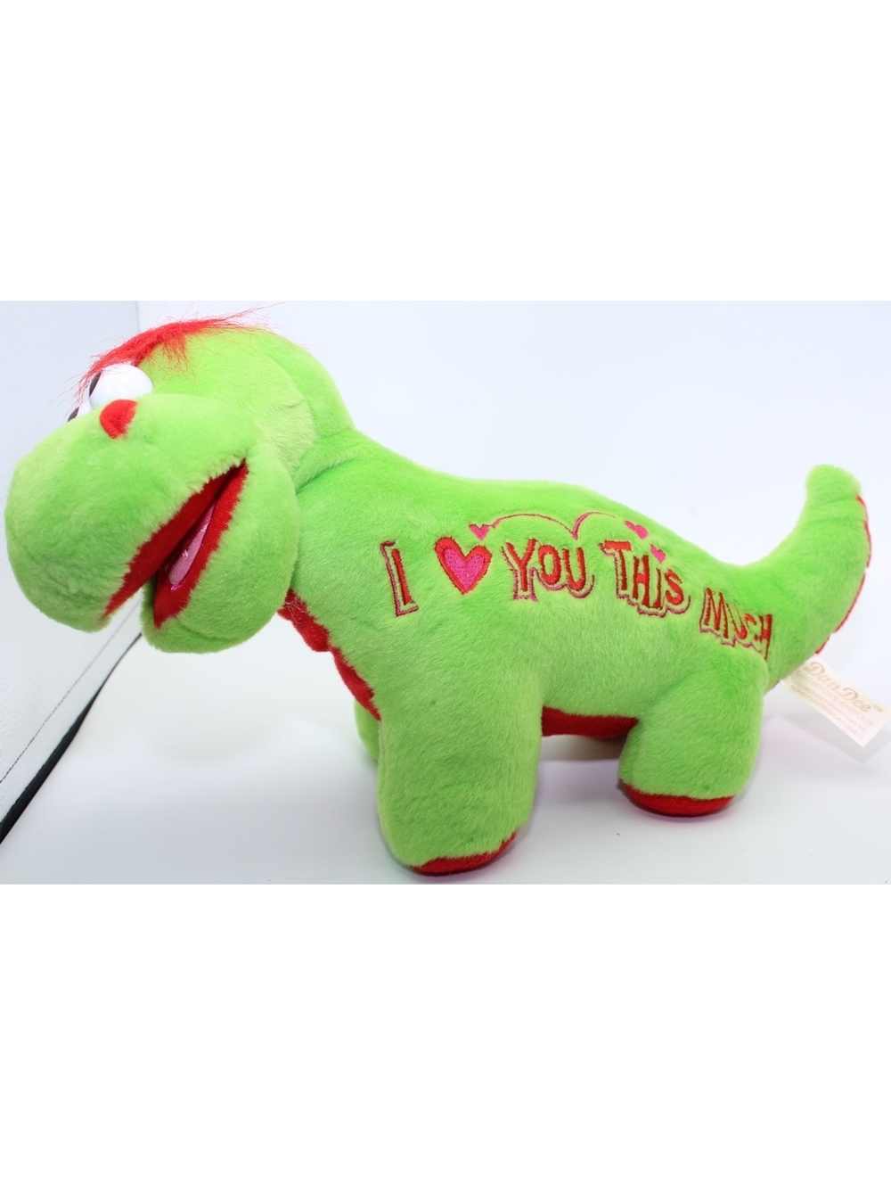 2011 Dan Dee I ❤ You This Much Love Dinosaur Plush Sings You Drive Me Crazy